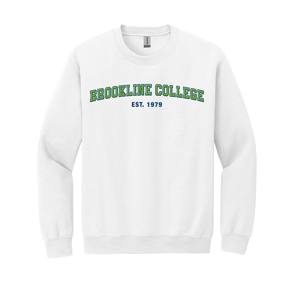 Brookline College Crewneck - White