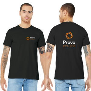 BELLA+CANVAS Provo College Unisex-Men's Short Sleeve Black Tee