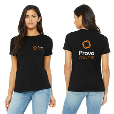 BELLA+CANVAS Provo College Women's Short Sleeve Black Tee