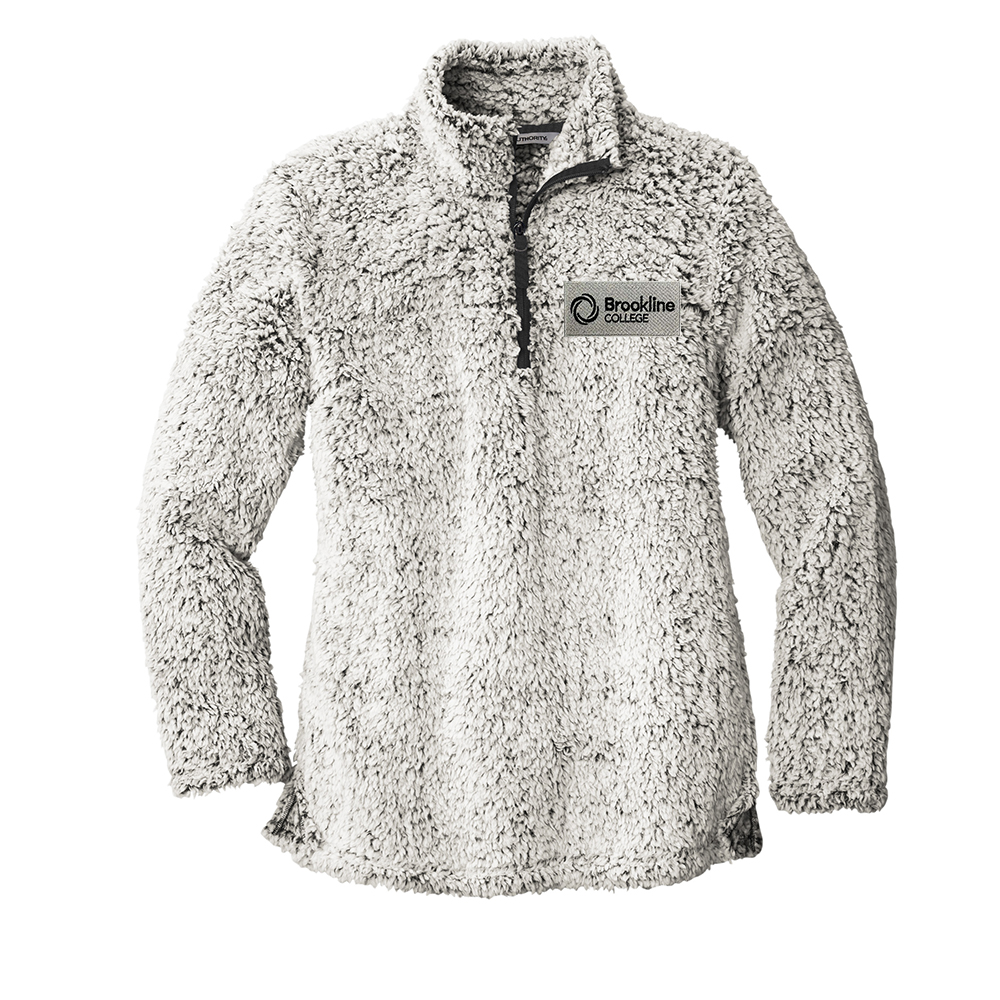 Brookline College Women's Cozy Quarter-Zip Fleece - Heather Gray