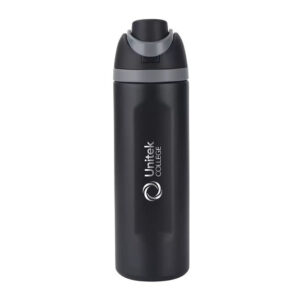 Unitek College 24oz Stainless Steel Double Wall Insulated Water Bottle - Black