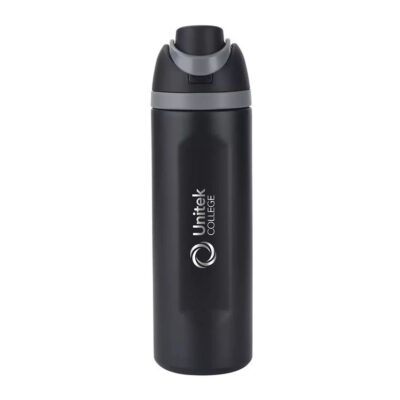 Unitek College 24oz Stainless Steel Double Wall Insulated Water Bottle - Black