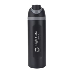 Eagle Gate College 24oz Stainless Steel Double Wall Insulated Water Bottle - Black