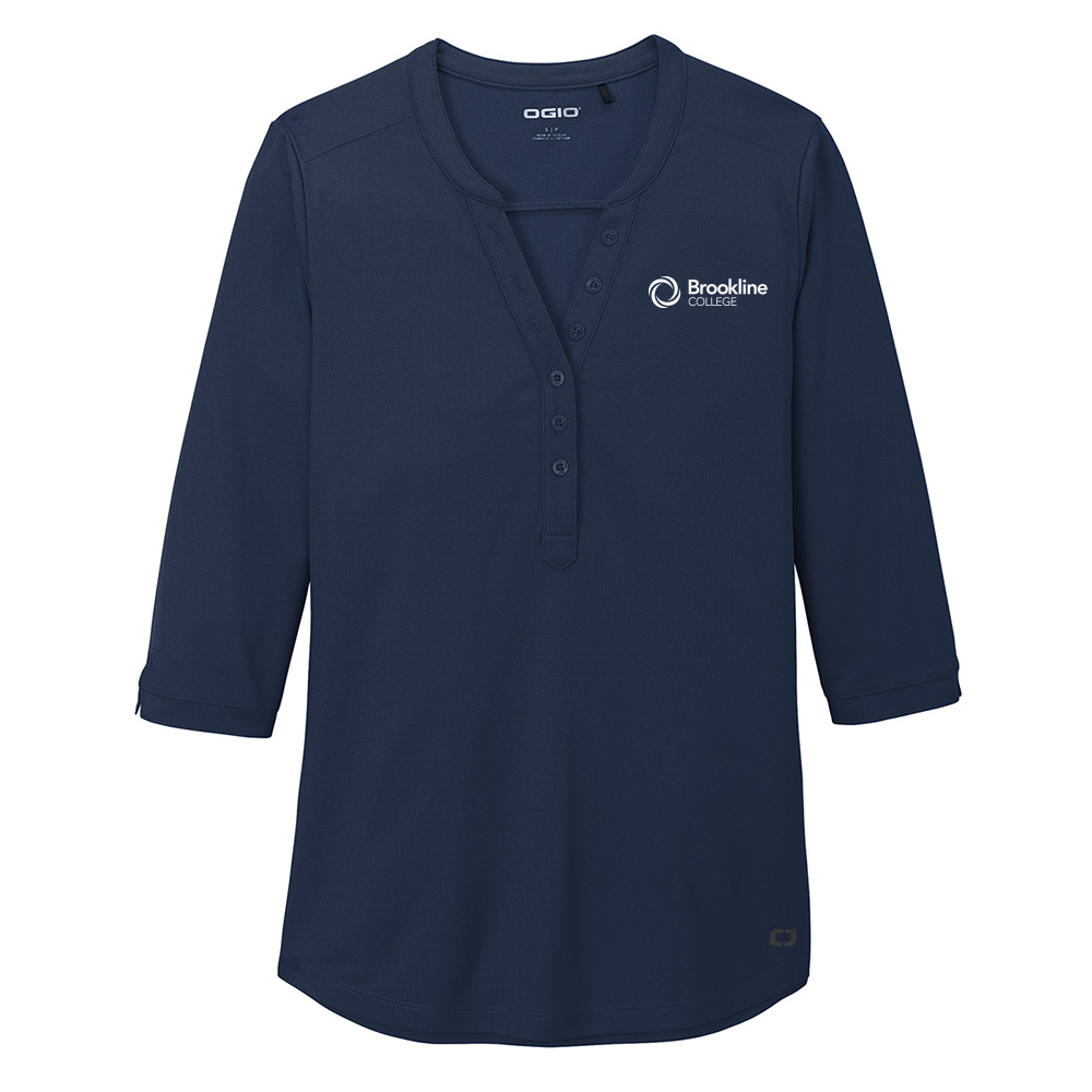 Brookline College OGIO Women's Jewel Henley - Navy