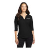 Brookline College OGIO® Women's Jewel Henley - Black