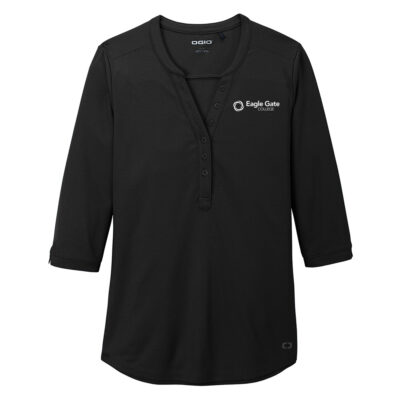 Eagle Gate College OGIO® Women's Jewel Henley - Black