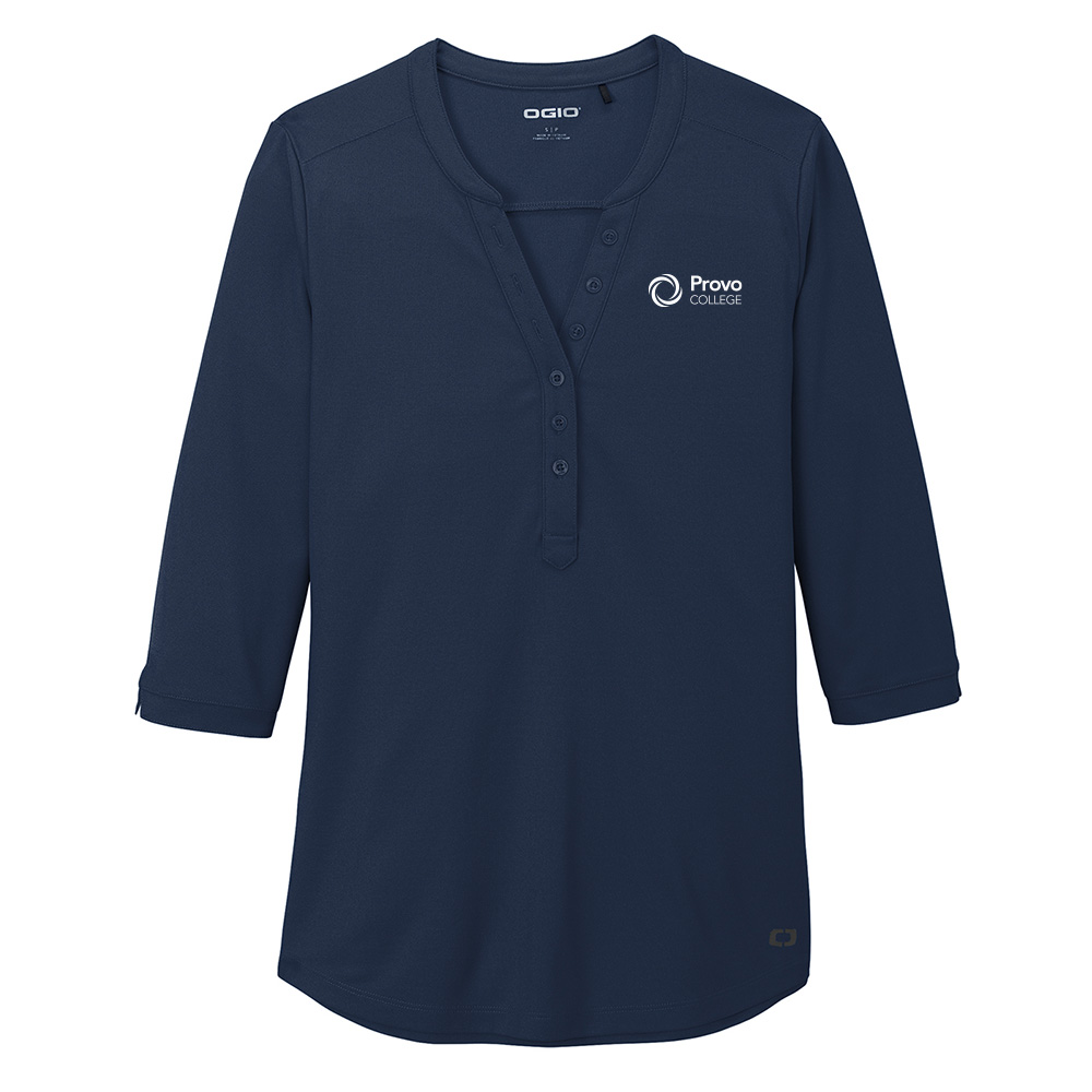 Provo College OGIO® Women's Jewel Henley - Navy
