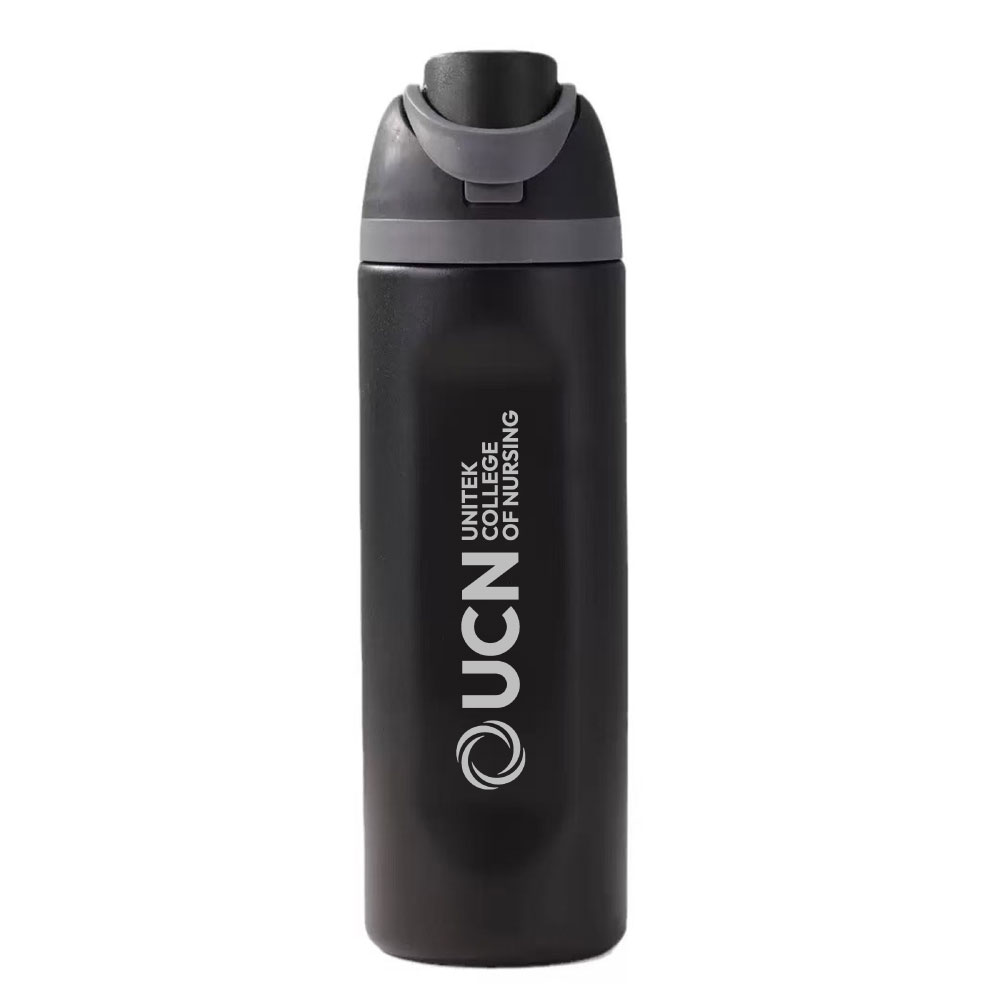 UCN 24oz Stainless Steel Double Wall Insulated Water Bottle - Black
