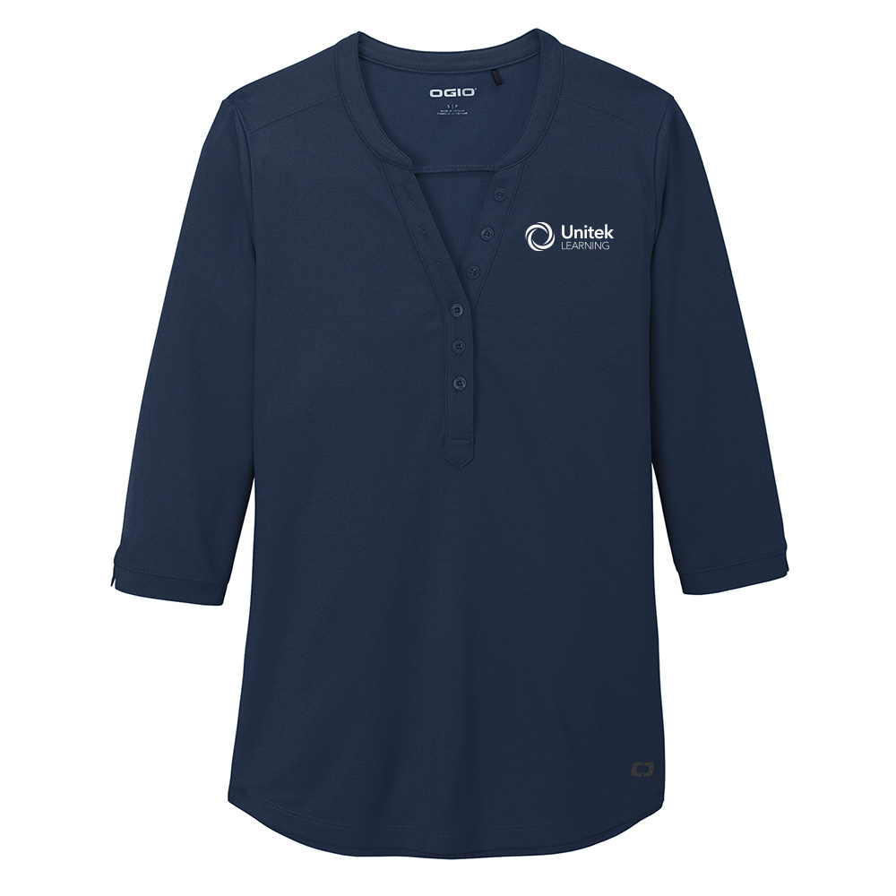 Unitek Learning OGIO® Women's Jewel Henley - Navy
